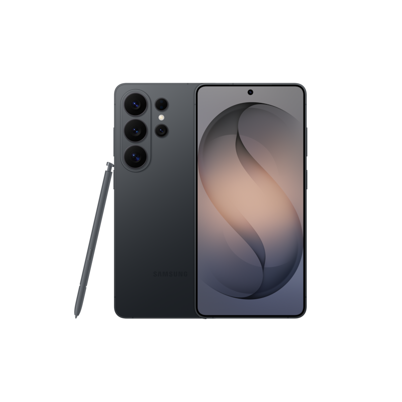 Samsung Galaxy S26 Ultra noir, vues avant et arrière