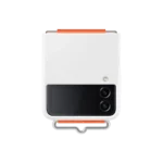 Galaxy Z Flip4 Silicone Cover with Strap White