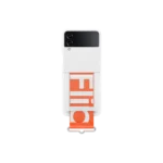 Galaxy Z Flip4 Silicone Cover with Strap White – Image 2