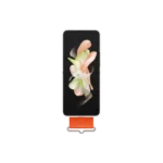 Galaxy Z Flip4 Silicone Cover with Strap White – Image 4