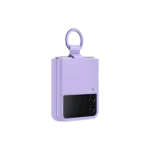 Galaxy Z Flip4 Silicone Cover with Ring Violet Bora – Image 2