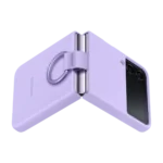 Galaxy Z Flip4 Silicone Cover with Ring Violet Bora – Image 5
