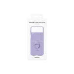 Galaxy Z Flip4 Silicone Cover with Ring Violet Bora – Image 8