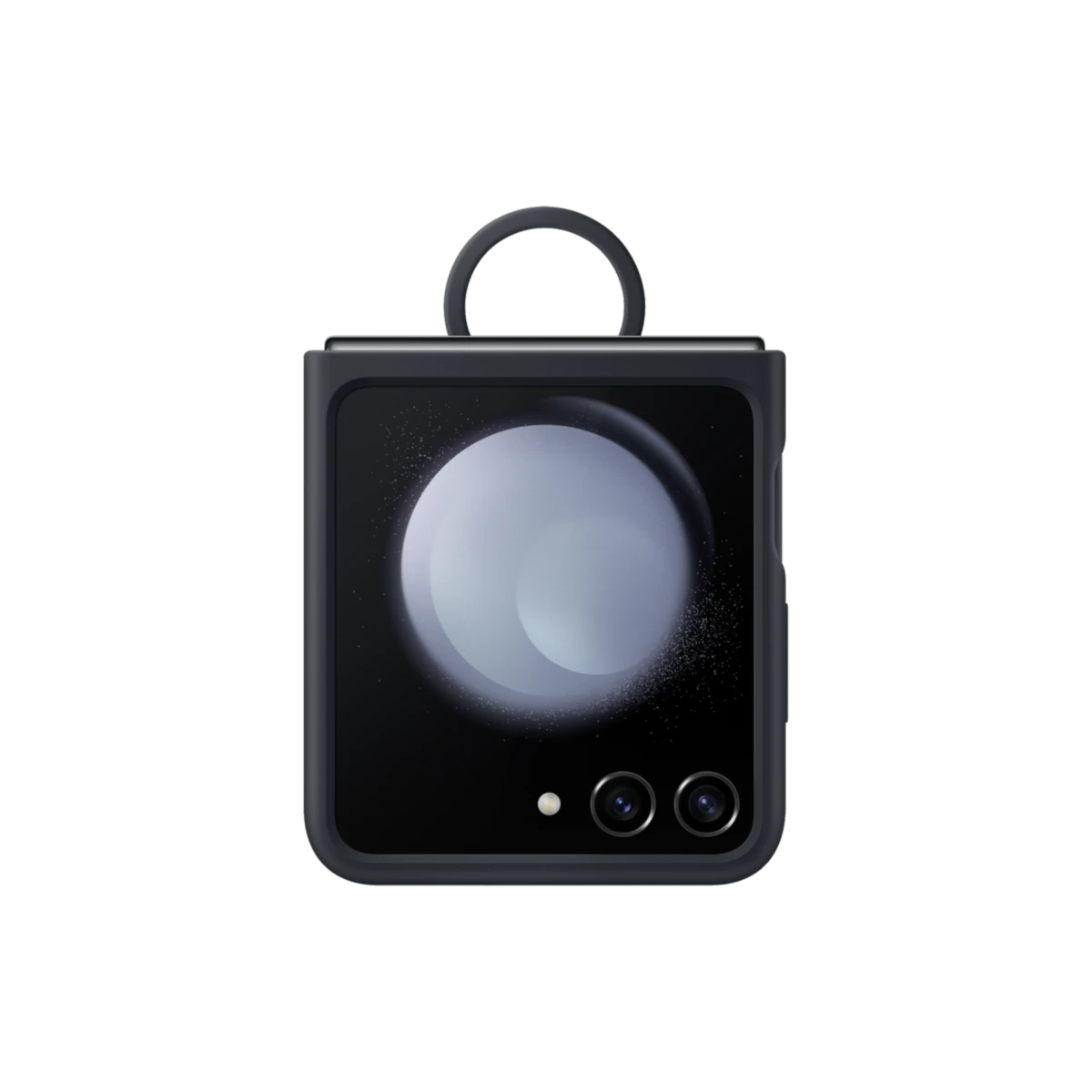 Étui en silicone avec anneau pour Galaxy Z Flip5 Indigo