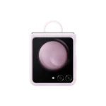 Étui en silicone avec anneau pour Galaxy Z Flip5 Lavender