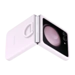 Étui en silicone avec anneau pour Galaxy Z Flip5 Lavender – Image 3