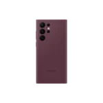 Coque en silicone pour Galaxy S22 Ultra Bordeaux