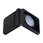 Étui à rabat en éco-cuir pour Galaxy Z Flip5 Black – Image 3