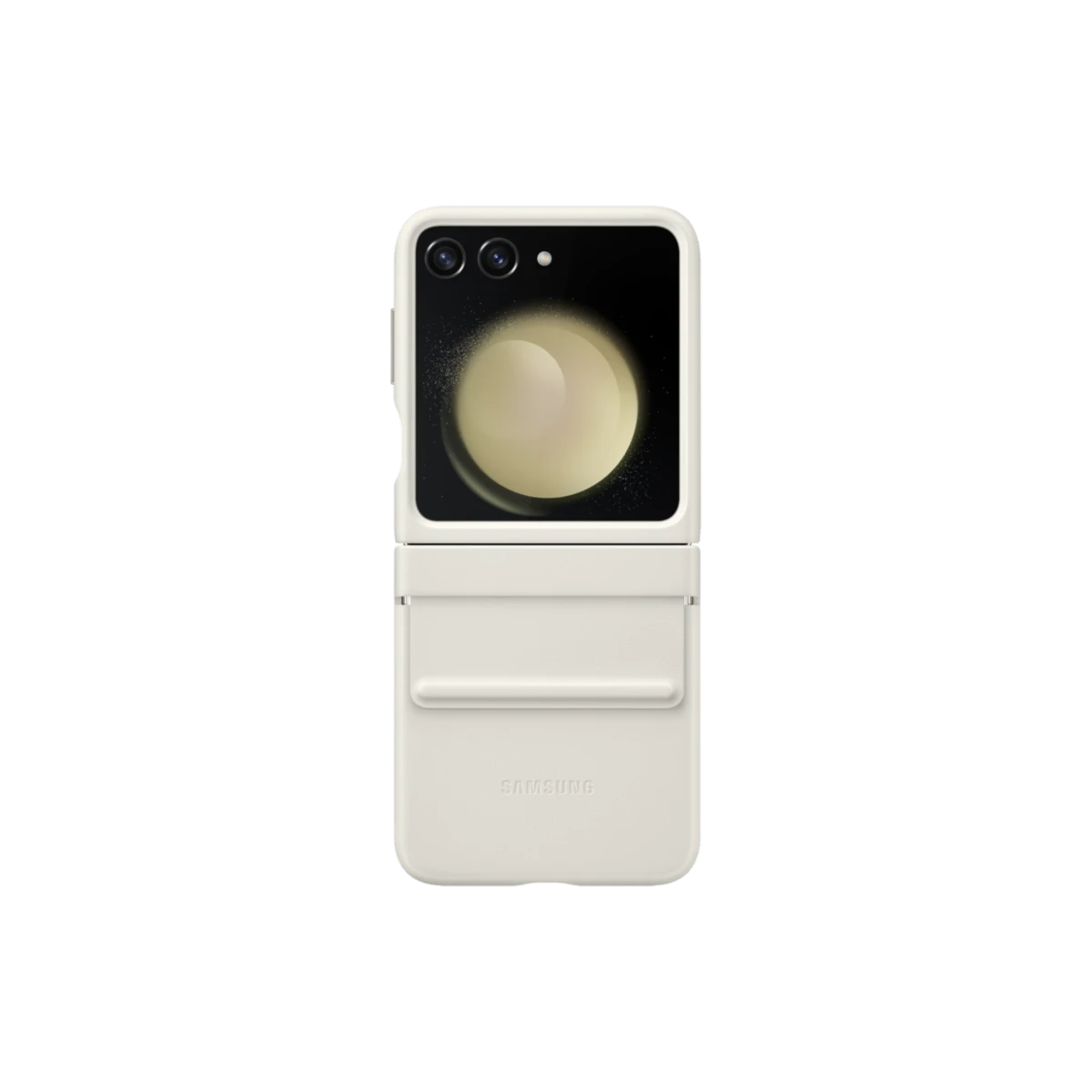 Étui à rabat en éco-cuir pour Galaxy Z Flip5 Cream