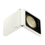 Étui à rabat en éco-cuir pour Galaxy Z Flip5 Cream – Image 3