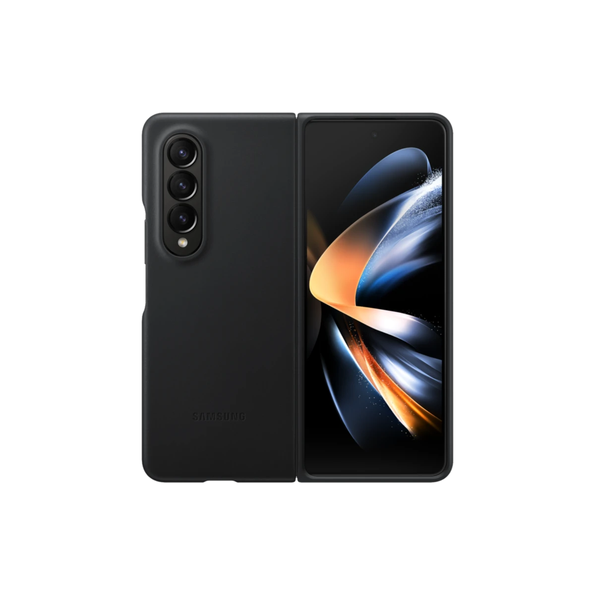 Galaxy Z Fold4 Leather Cover Black