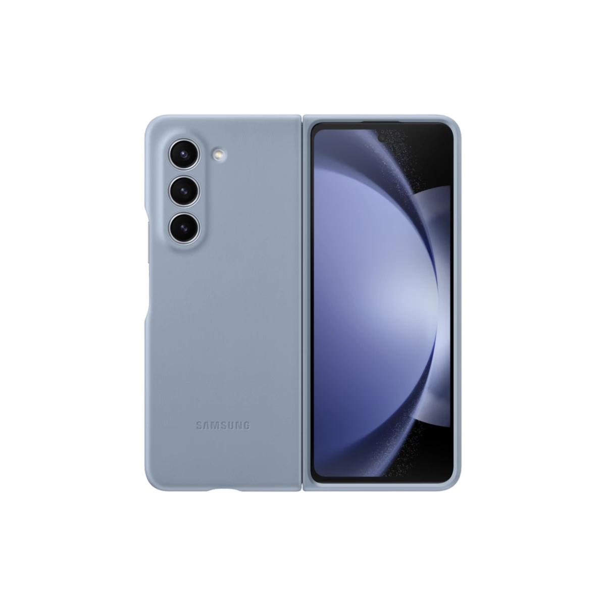 Étui en éco-cuir pour Galaxy Z Fold5 Bleu glacé