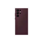 Étui en cuir pour Galaxy S22 Ultra Bordeaux