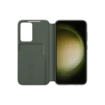 Etui Clear View avec porte-carte pour Galaxy S23 Kaki – Image 2