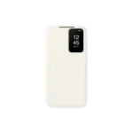 Etui Clear View avec porte-carte pour Galaxy S23 Crème