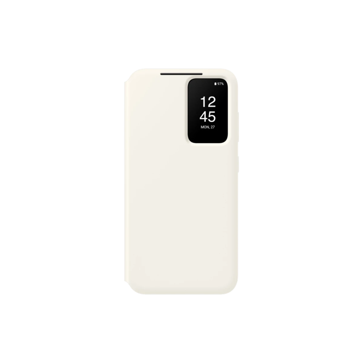 Etui Clear View avec porte-carte pour Galaxy S23 Crème