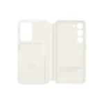Etui Clear View avec porte-carte pour Galaxy S23 Crème – Image 2