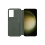 Etui Clear View avec porte-carte pour Galaxy S23+ Kaki – Image 2