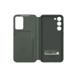 Etui Clear View avec porte-carte pour Galaxy S23+ Kaki – Image 3