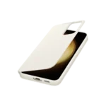 Etui Clear View avec porte-carte pour Galaxy S23+ Crème – Image 4