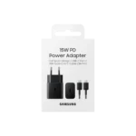 Chargeur mural C-à-C 15 W (avec câble C-à-C) Black – Image 5